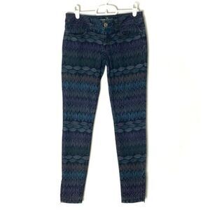 American Eagle Printed Jegging Jeans Women’s Size 0 Zip Ankle 28x26.5 Low Rise